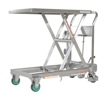 Stainless Steel Hydraulic Cart 19-1/2 In. x 31-1/2 In. 550 Lb. Capacity Silver